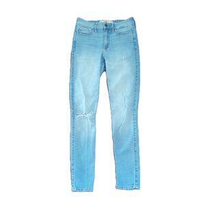 Hollister 5 Short 5S Women's Jrs Light Wash Super Skinny High Rise Jegging Jeans